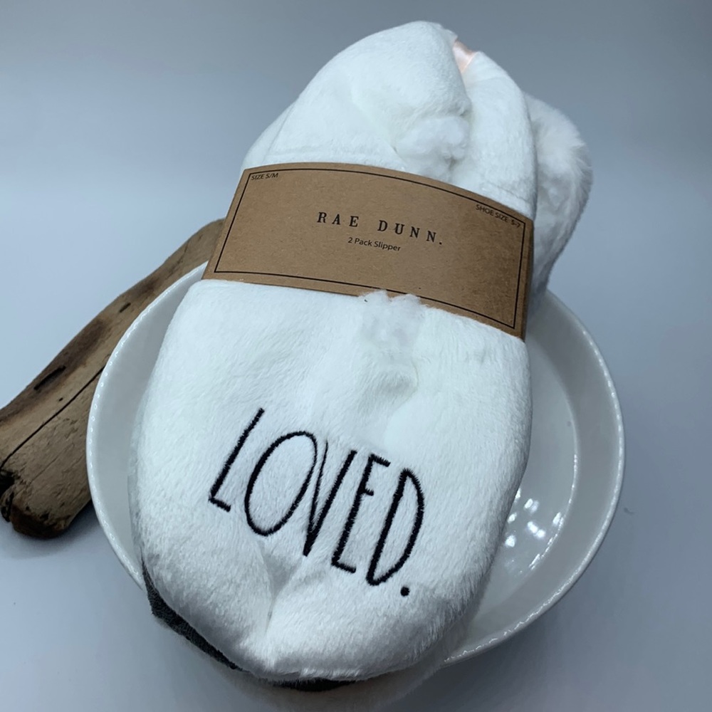 Rae Dunn 2 Pack Slippers